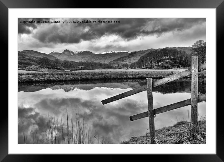 The Brathay, Elterwater Framed Mounted Print by Jason Connolly