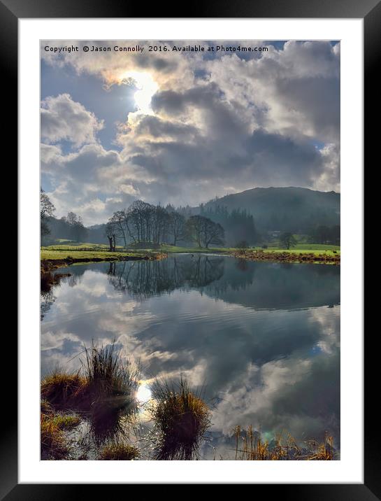 River Brathay Reflections Framed Mounted Print by Jason Connolly