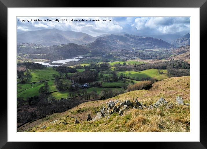 Elterwater Views Framed Mounted Print by Jason Connolly