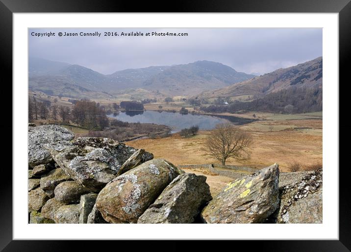 Little Langdale Tarn Framed Mounted Print by Jason Connolly