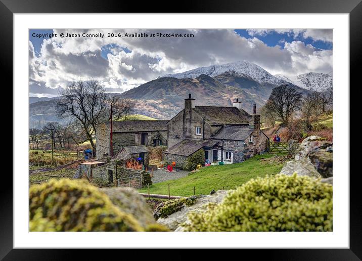 Little Langdale Farmhouse Framed Mounted Print by Jason Connolly