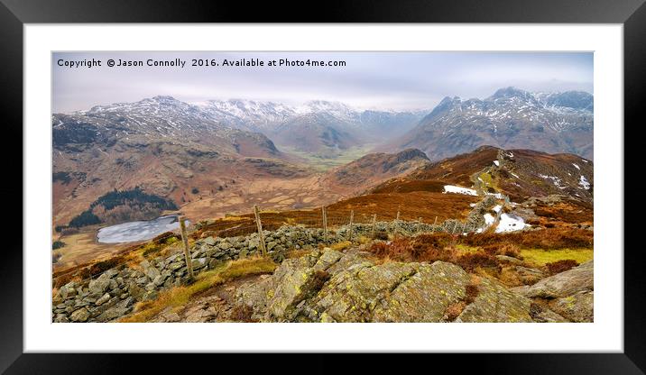 Views From Lingmoor Fell Framed Mounted Print by Jason Connolly