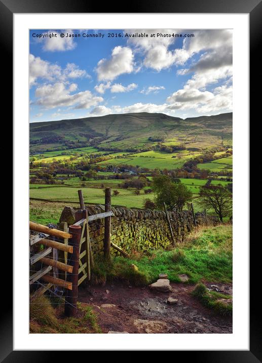Edale valley Framed Mounted Print by Jason Connolly