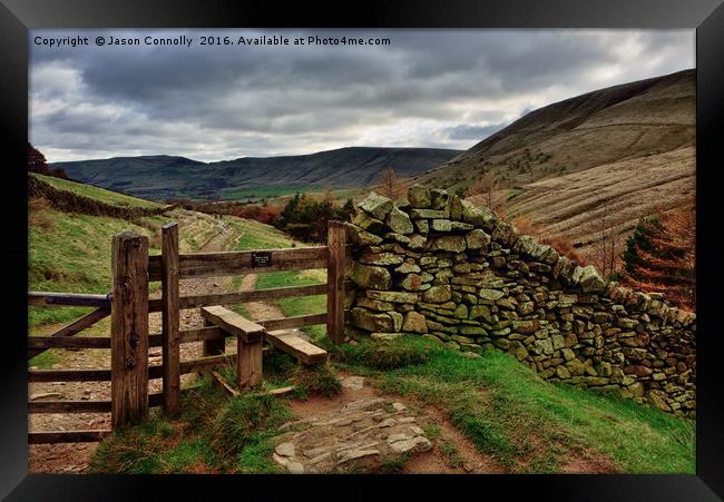 Edale valley Framed Print by Jason Connolly