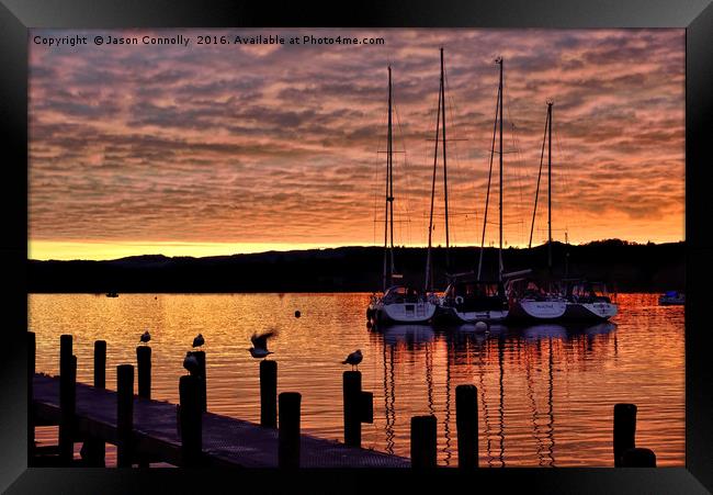 Windermere Sunset Framed Print by Jason Connolly