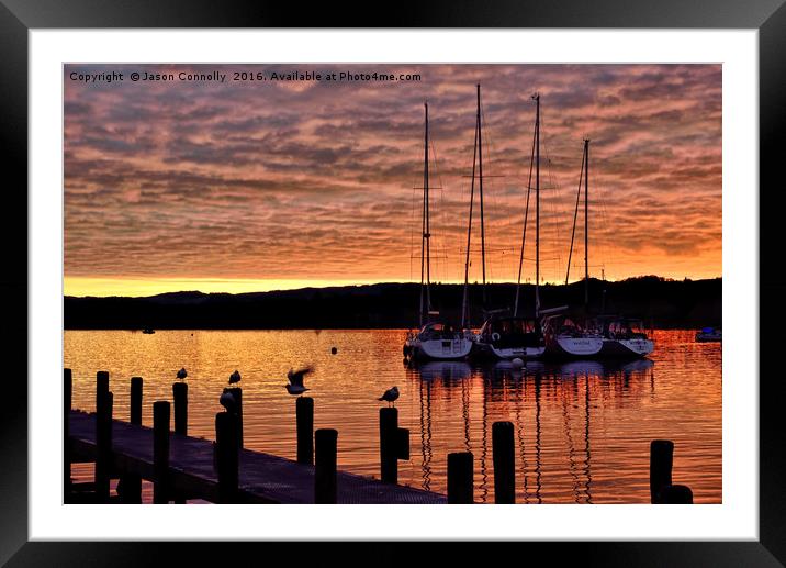 Windermere Sunset Framed Mounted Print by Jason Connolly