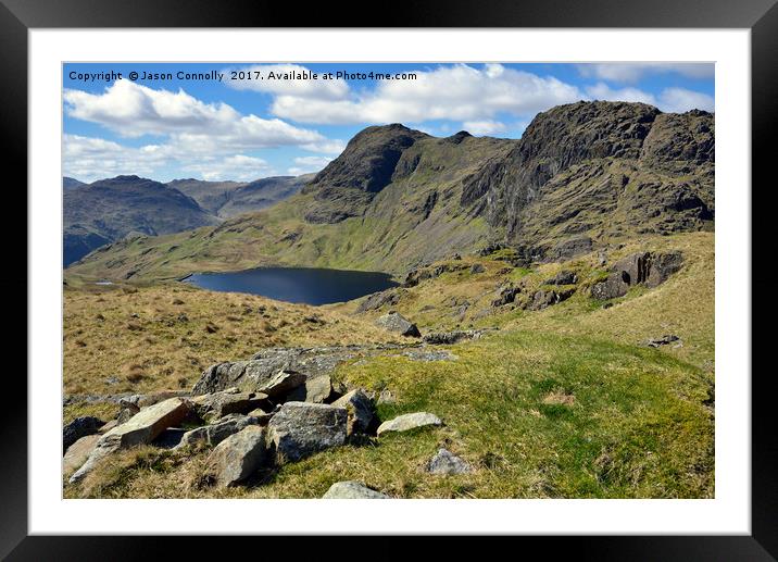 The Langdales Framed Mounted Print by Jason Connolly