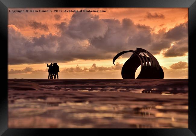 Selfies At The Seashell Framed Print by Jason Connolly