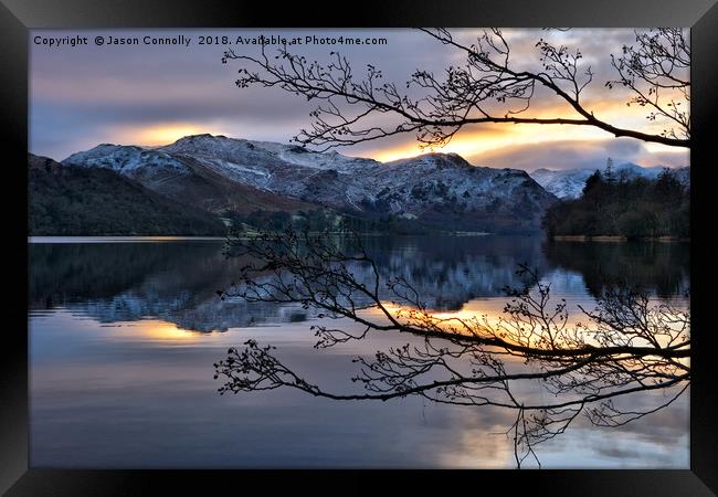 Ullswater Sunset Framed Print by Jason Connolly