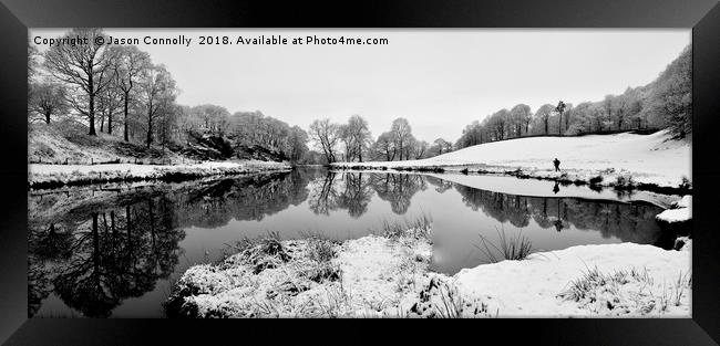 The River Brathay In Winter Framed Print by Jason Connolly