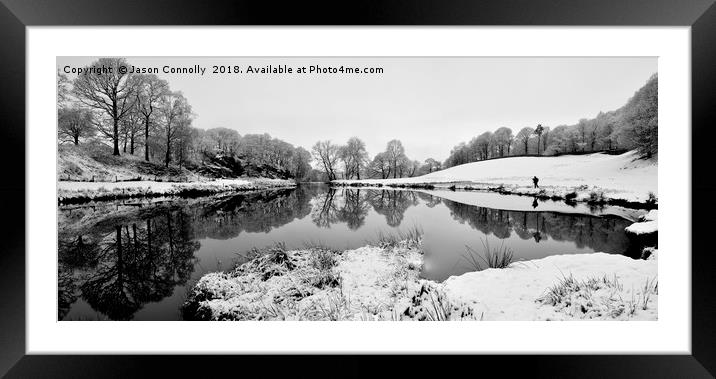 The River Brathay In Winter Framed Mounted Print by Jason Connolly