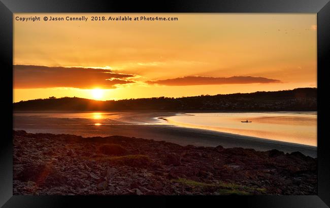 Kent Estuary Sunset Framed Print by Jason Connolly