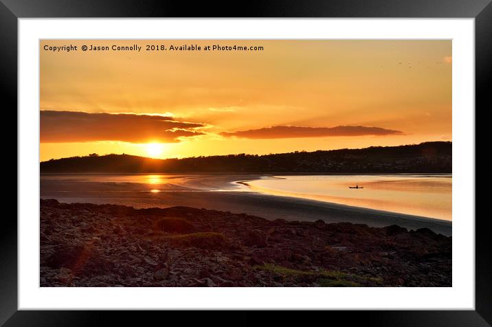 Kent Estuary Sunset Framed Mounted Print by Jason Connolly