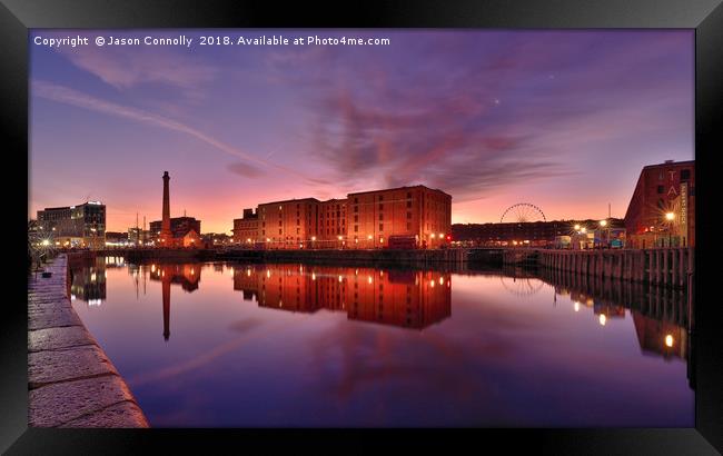 Albert Dock Sunrise. Framed Print by Jason Connolly