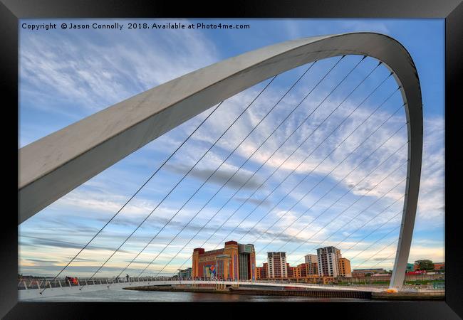 Gateshead Millenium Bridge. Framed Print by Jason Connolly