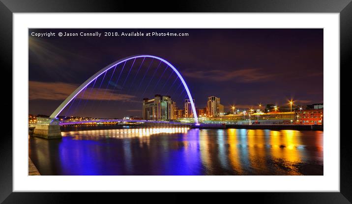 The Gateshead Millenium Bridge. Framed Mounted Print by Jason Connolly