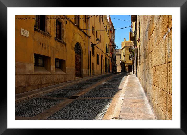 The Streets Of Tarragona. Framed Mounted Print by Jason Connolly