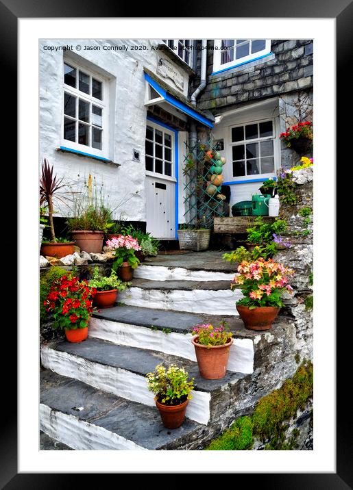 Smuggler's Cottage, Polperro. Framed Mounted Print by Jason Connolly
