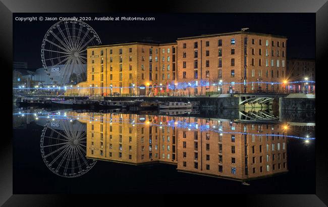 Salthouse Dock Reflections. Framed Print by Jason Connolly