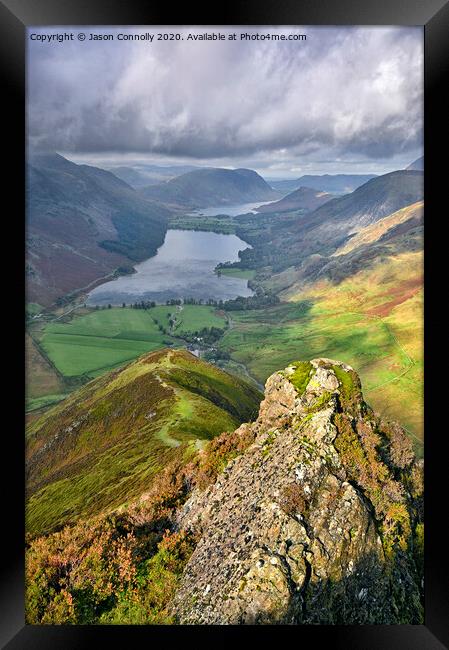 Buttermere And Crummock Water. Framed Print by Jason Connolly