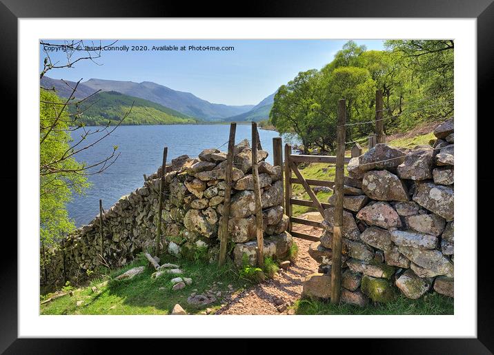 Ennerdale Water Views. Framed Mounted Print by Jason Connolly