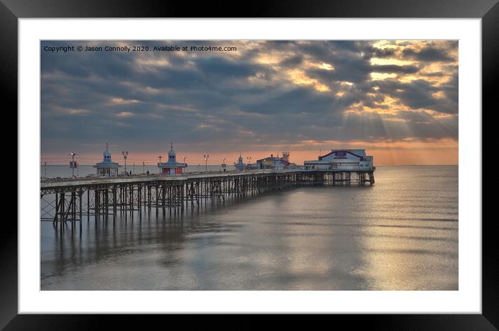 North Pier Golden Hour. Framed Mounted Print by Jason Connolly