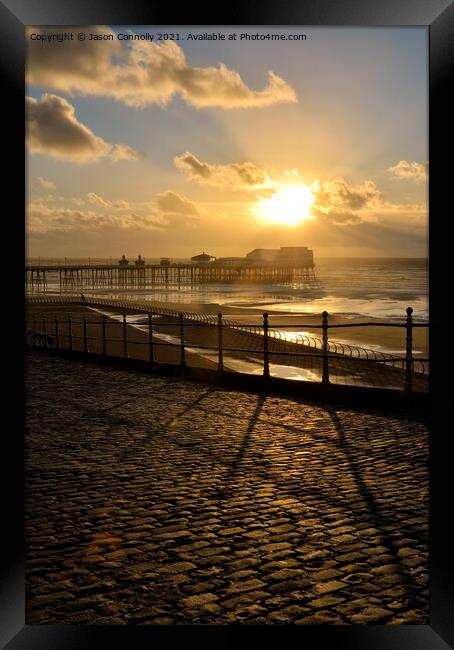 Blackpool Golden Hour. Framed Print by Jason Connolly