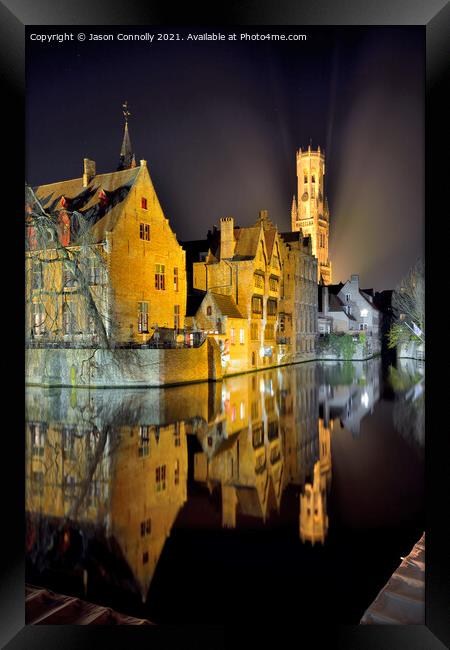  Rozenhoedkaai Quay, Bruges Framed Print by Jason Connolly
