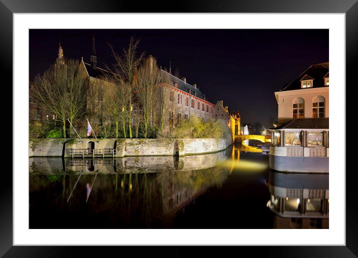Evening Time In Bruges. Framed Mounted Print by Jason Connolly