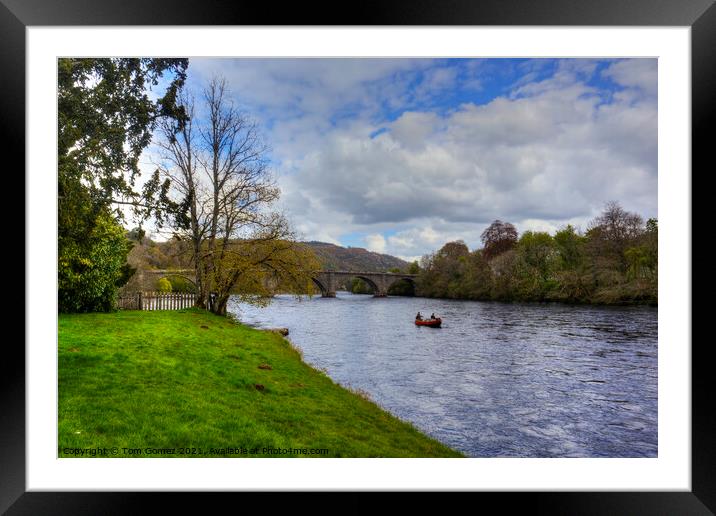 Fishing on the River Tay Framed Mounted Print by Tom Gomez