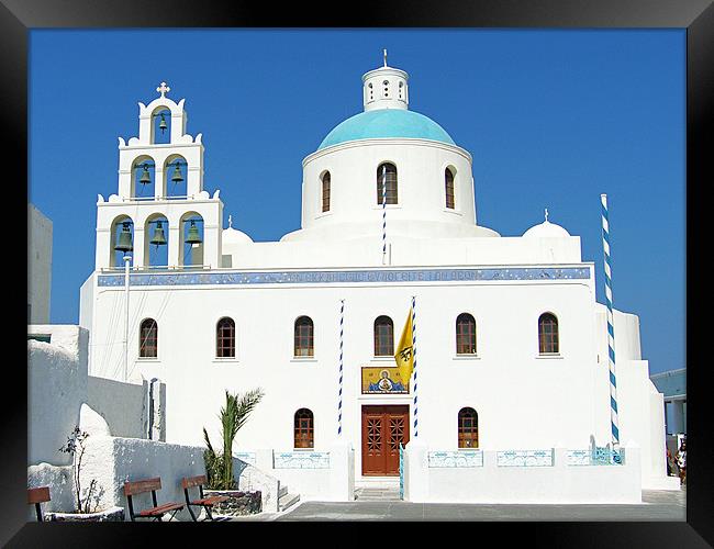 Church and Bells Framed Print by Tom Gomez