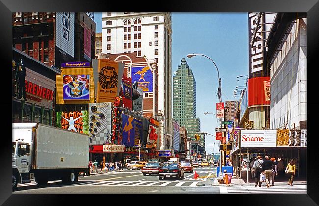 Times Square Framed Print by Tom Gomez