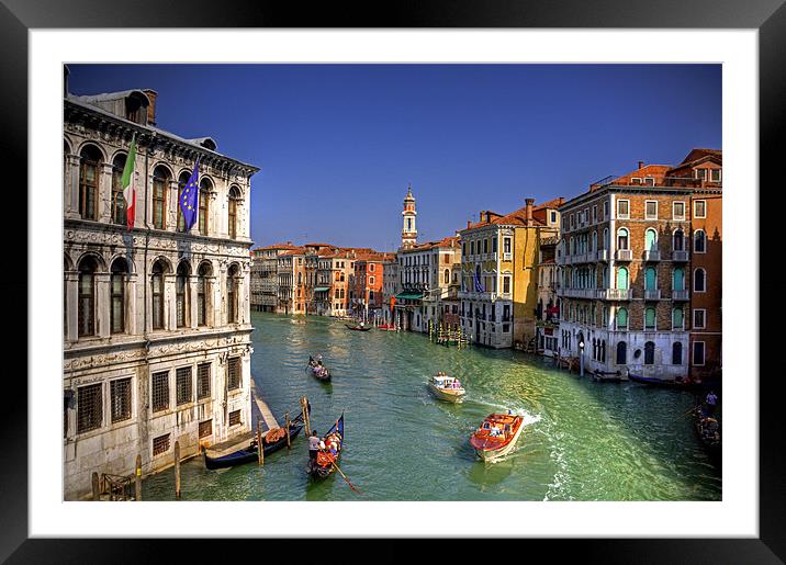 Light Traffic on the Grand Canal Framed Mounted Print by Tom Gomez