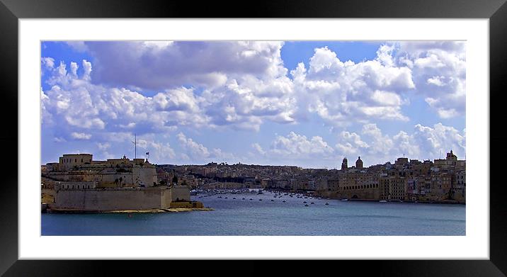 Valletta Grand Harbour Framed Mounted Print by Tom Gomez