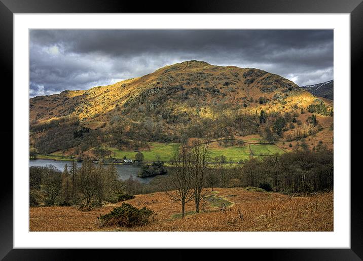 Rydal Water and Nab Scar Framed Mounted Print by Tom Gomez