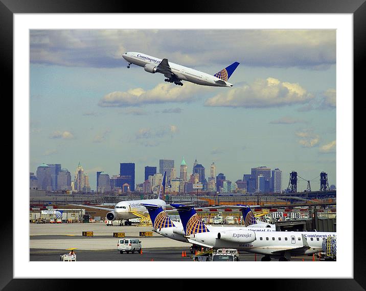 Newark Airport Framed Mounted Print by Tom Gomez