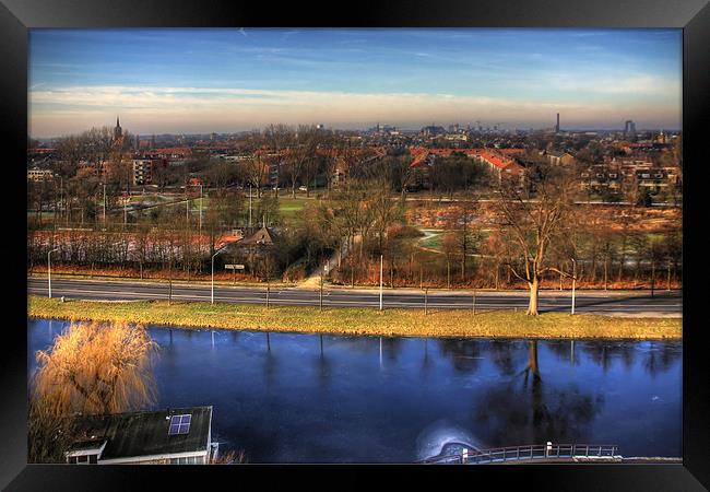 Leiden view Framed Print by Tom Gomez
