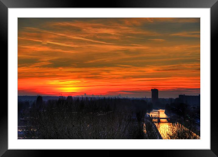 Leiden Sunset Framed Mounted Print by Tom Gomez