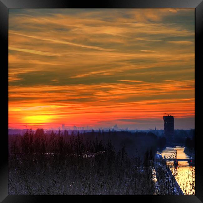 Sunset over Leiden Framed Print by Tom Gomez