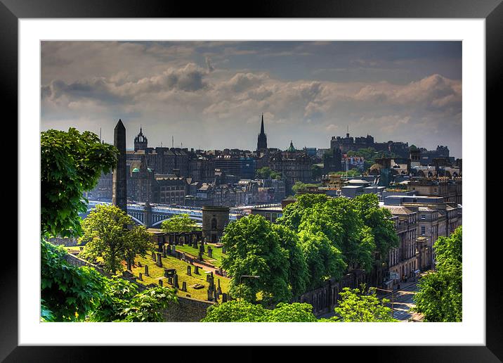 Old Calton Burial Ground Framed Mounted Print by Tom Gomez