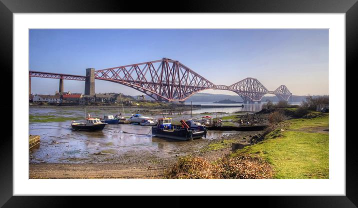 North Queensferry Bridge Framed Mounted Print by Tom Gomez