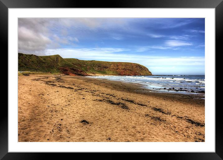 The Beach at Pease Bay Framed Mounted Print by Tom Gomez