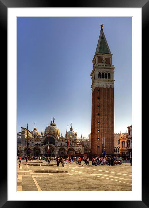 St Mark's Basilica and Camponile Framed Mounted Print by Tom Gomez