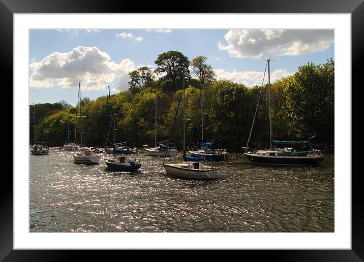 Yachts at Cramond Framed Mounted Print by Tom Gomez