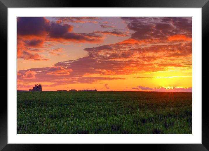 Sunset over Whitby Abbey Framed Mounted Print by Tom Gomez