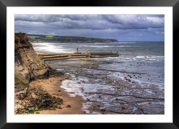 Whitby Harbour from the Coastal Path Framed Mounted Print by Tom Gomez