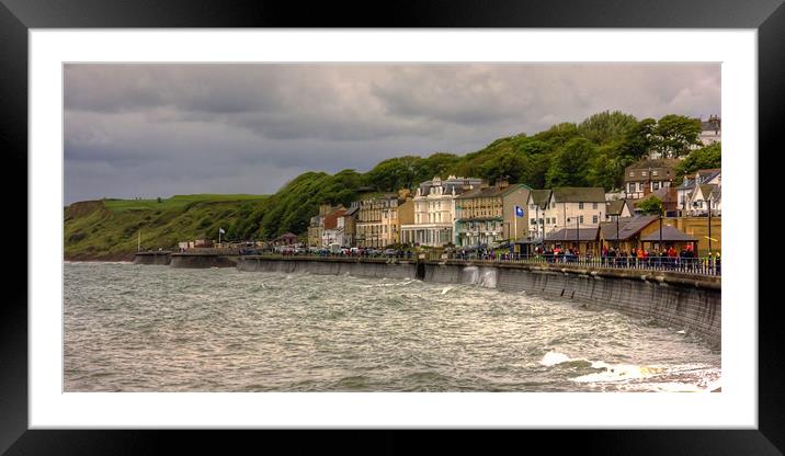 A Grey Day in Filey Framed Mounted Print by Tom Gomez
