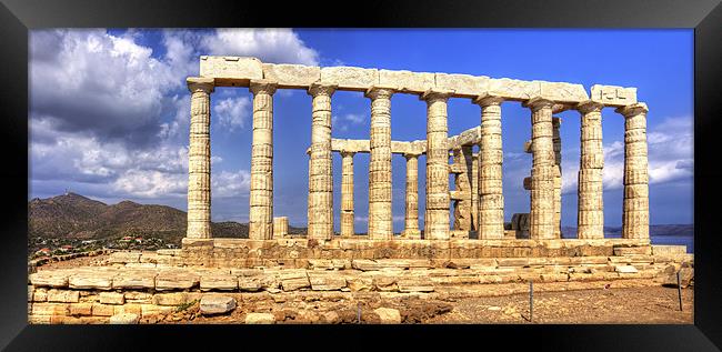 The Temple of Poseidon Framed Print by Tom Gomez