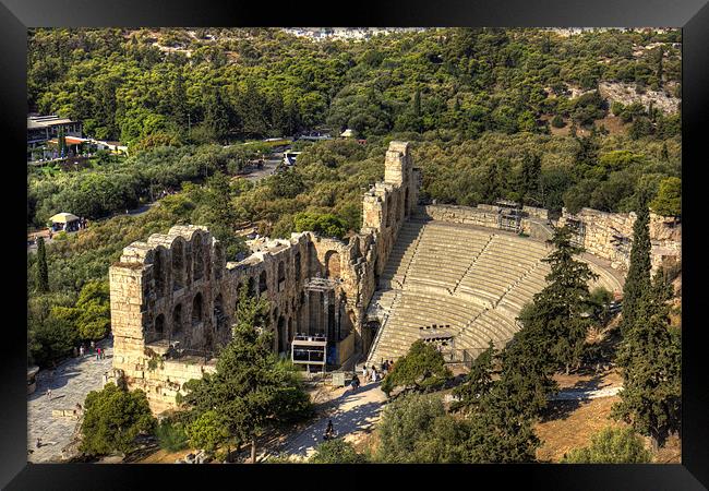 Odeon of Herodes Atticus Framed Print by Tom Gomez