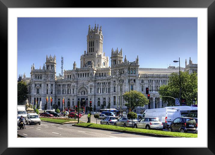 Cibeles Palace Framed Mounted Print by Tom Gomez